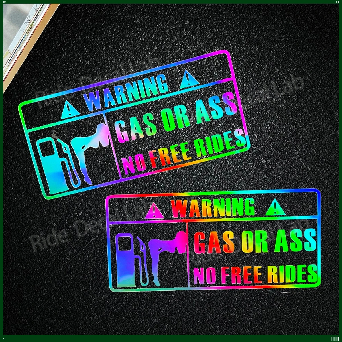 

2 шт. наклеек для мотоциклов: «Бенз или газ, без бесплатных поездок» — виниловые светоотражающие водонепроницаемые наклейки для крышки топливного бака, автомобильных окон и кузова