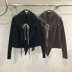 Rick Hoodie Streetwear Witch Hat Owens Sweatshirt High Street Cloak Hoodys Fashion Black Shorts Pullover Hip Hop Zip Jacket