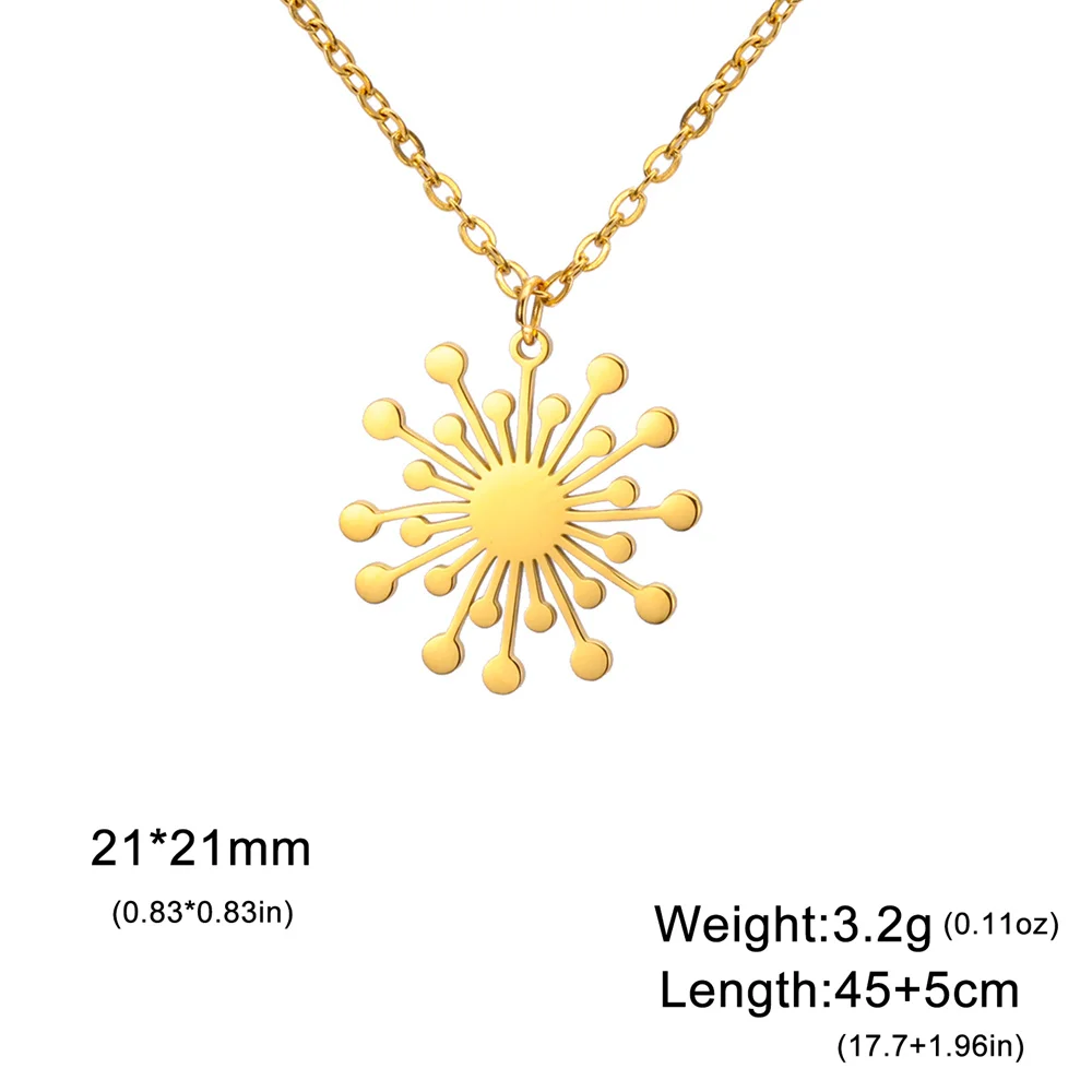 My Shape Geometrische Feuerwerk Anhänger Halsketten für Frauen Edelstahl ästhetische Charms Choker Kette Schmuck Geschenke Großhandel