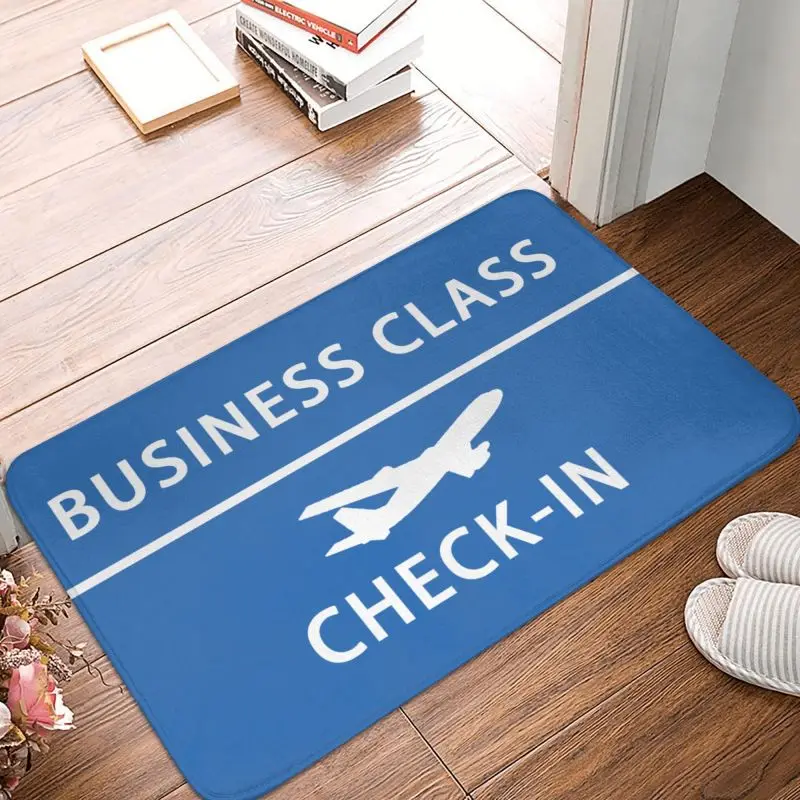 Custom Business Class Check Front Door Floor Entrance Mats Indoor Aircraft Airport Kitchen Bath Doormat Balcony Carpet Rug