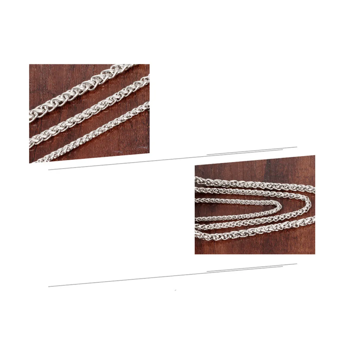 Men's Premium Titanium Steel Necklace Thick Link Curb Chain Rust Proof Corrosion Resistant Highly Polished Smooth Comfortable