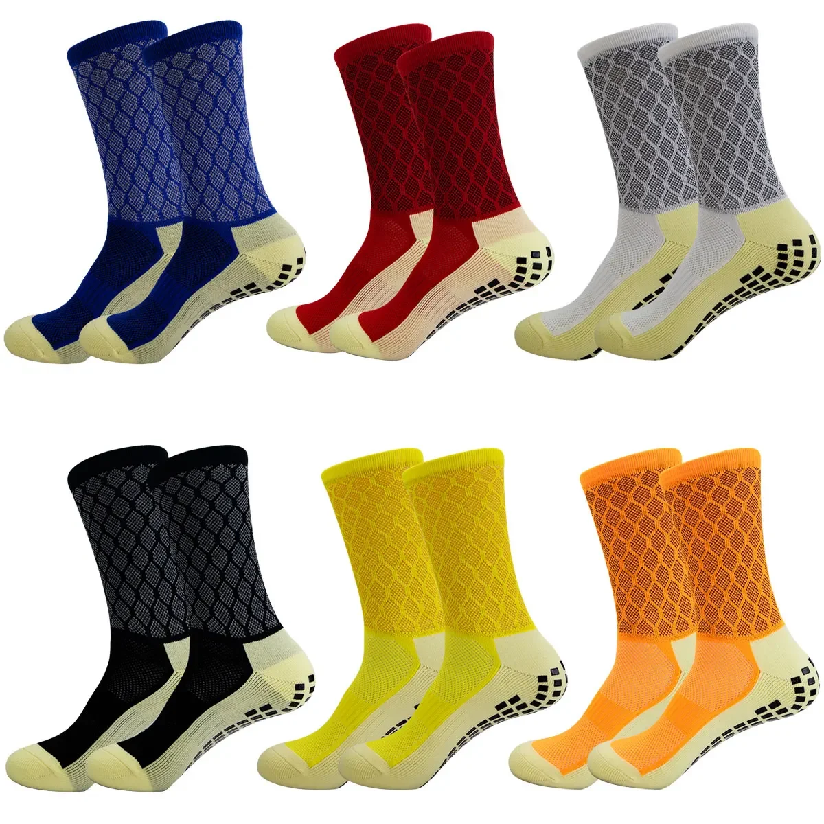 

Unisex Non Slip Sport Soccer Socks, Breathable Comfortable Athletic Football/Basketball/Hockey Sports Grip Socks