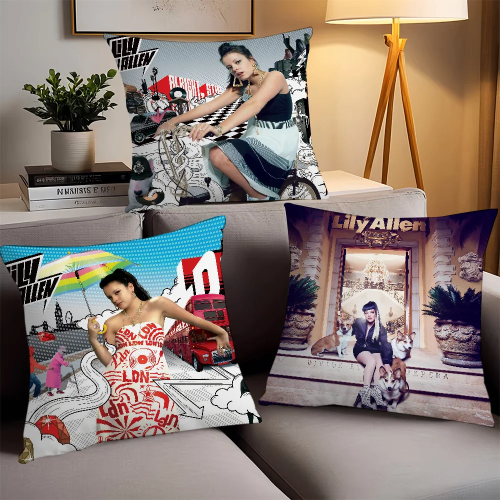 Singer Lily Allen West End Girl Pillow Case Office Cushions Suitable For Sofa Car Bedroom Decorative Cushion Cover
