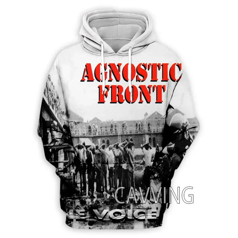 2024 Agnostic Front Band  3D Printed Fashion Hoodies Hooded Sweatshirts Harajuku Hoodie Sweatshirts Tops Clothing for Women/men