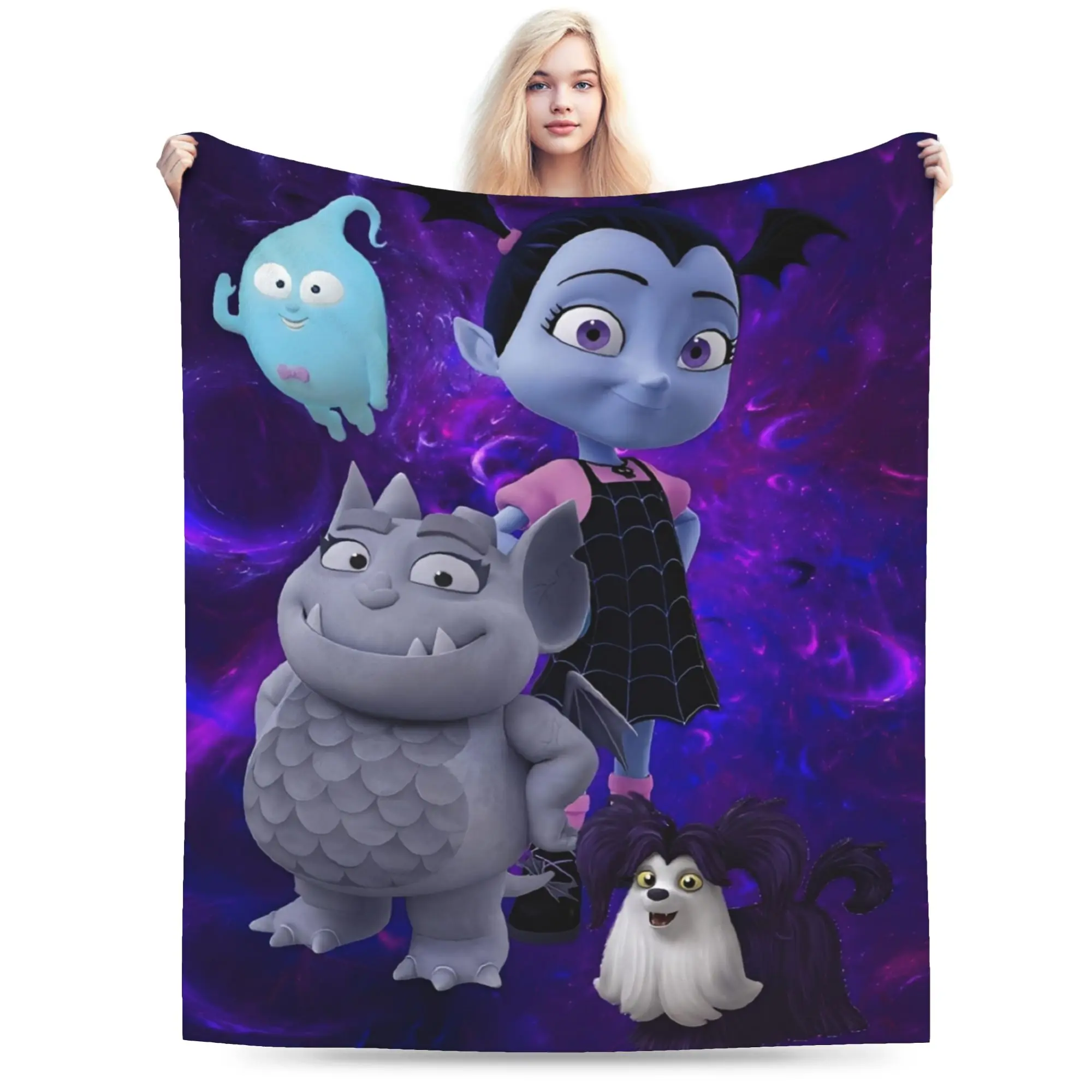 جديد وصول vampirina في سن المراهقة مصاص دماء البطانيات خفيفة الوزن رقيقة الفانيلا الاسترخاء رمي بطانية آلة قابل للغسل #1