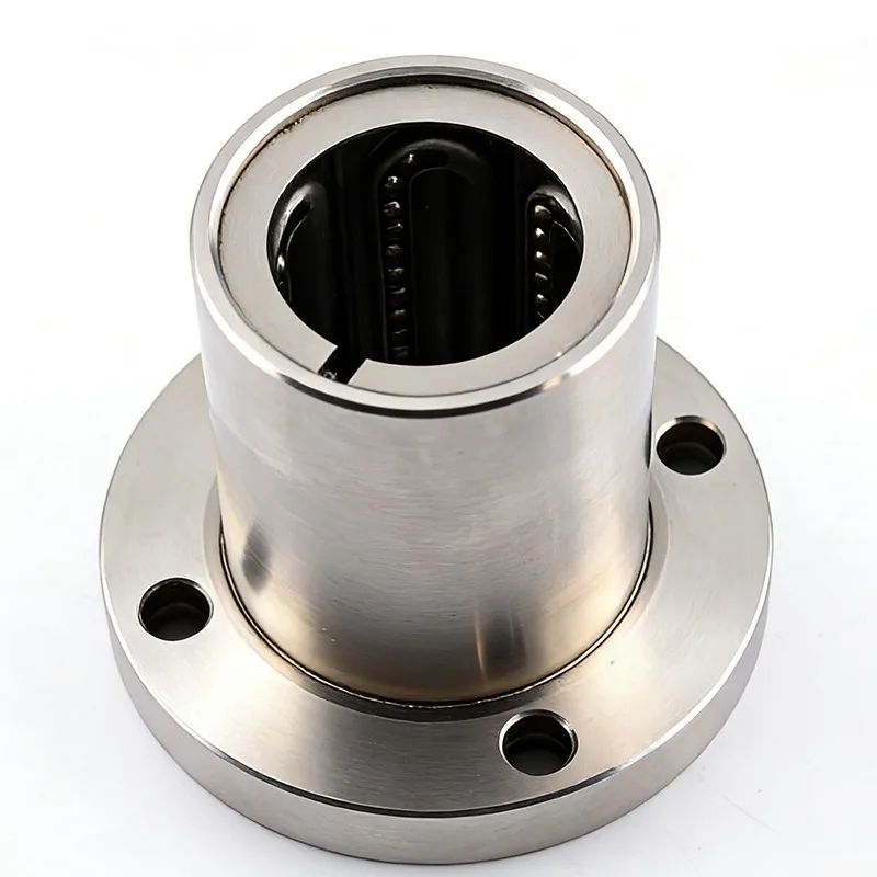 For Stainless Steel Linear Motion Optical Axis Sliding LMF6 8 10 12 Circular Flange Straight Tube Extension