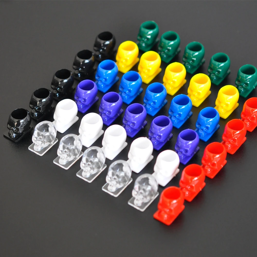 Disposable Tattoo Skull Ink Cups Permanent Makeup Coloring Pigment Cup Container Tattoo Accessory for Tattoo Artists