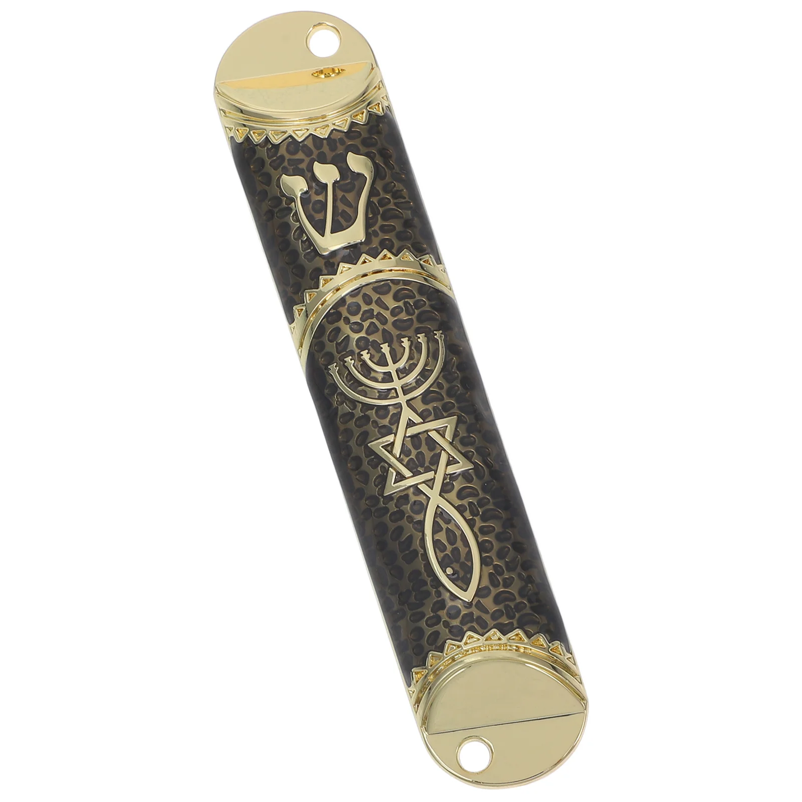 

1pcs Mezuzah Scroll Jewish Metal Mezuza Plaque Religious Decor Home Door Side Hanging Mount Zinc Alloy Frame Metal Mezuzah For