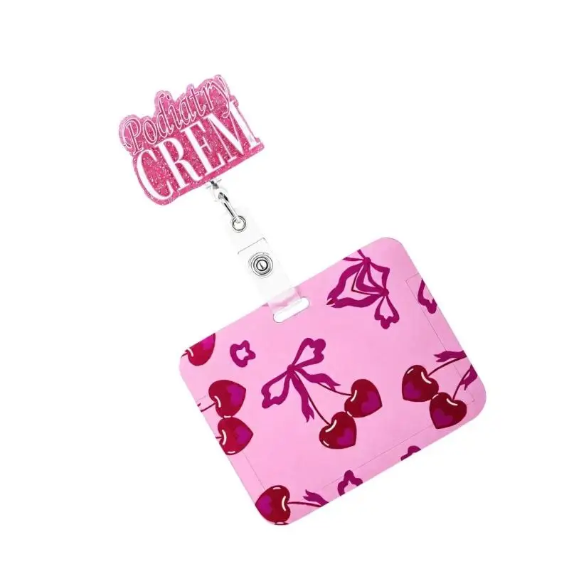 31BA Horizontal Badge Card Holders and Retractable Badge Reels Set with ABS and PVC Construction for Repeated Work Check
