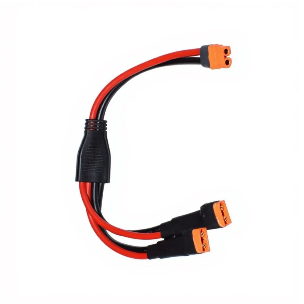 XT60IF Male Solar Panel Y Cable Pure Copper 2 In 1 Power Connector For PV Battery System Efficient Energy Transfer 34cm