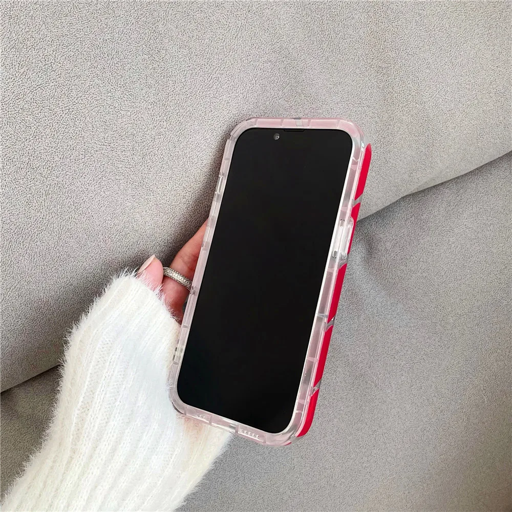 Cute Love Red Heart Coque Phone Case for Iphone 13 14 Pro Max 12 15 Pro Max 11 Shockproof Cover Bumper Capa for Women