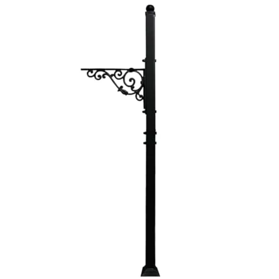 

40.2-53" H Heavy Duty Outdoor Mailbox Post Steel Mailbox Stand Mounting Stand for Concrete