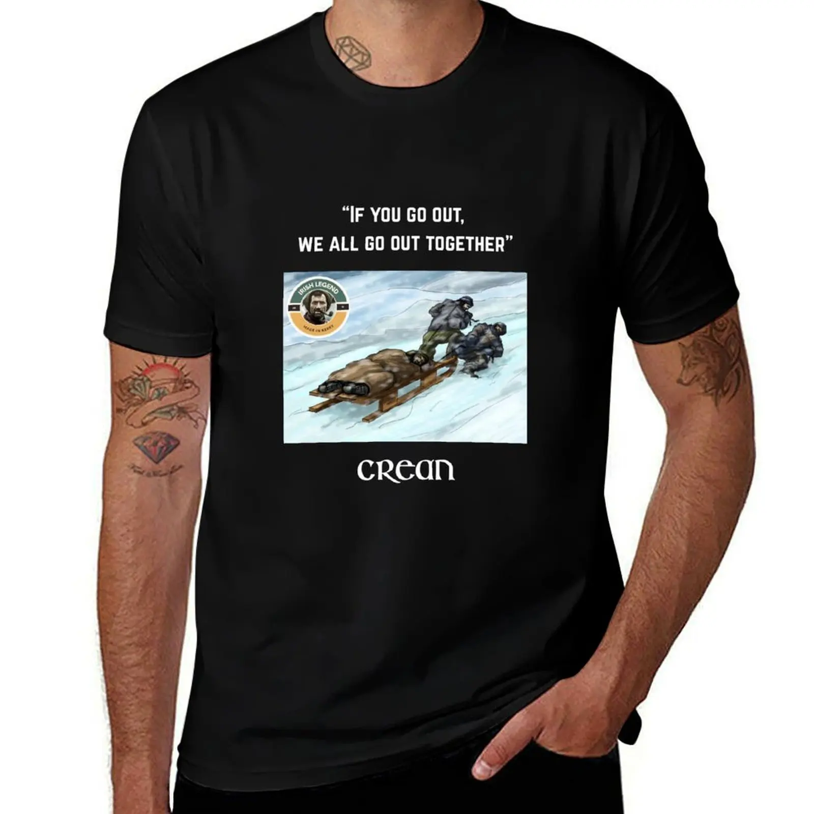 

Tom Crean Lifesaver - White Text for dark backgrounds T-Shirt for a boy korean fashion T-shirt men