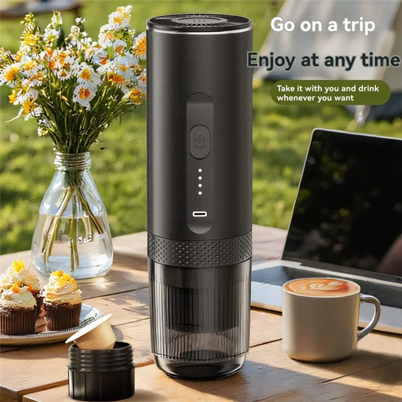 

B98A-Портативная электрическая кофемашина для эспрессо, беспроводная электрическая кофеварка для домашнего автомобиля