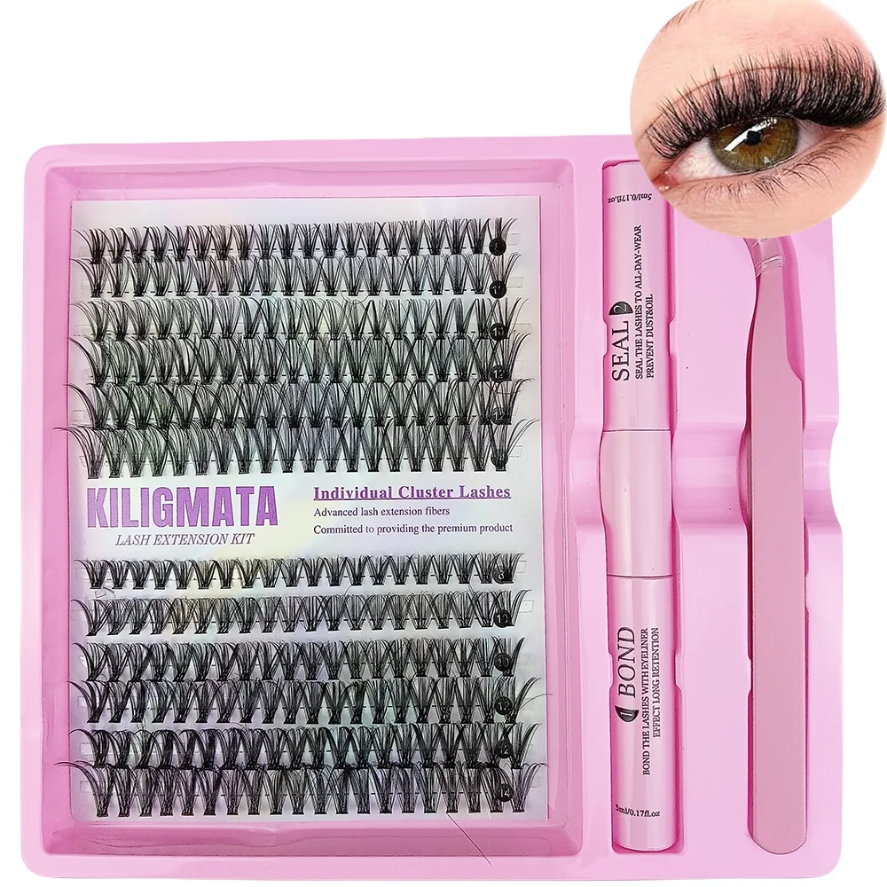 200 grubych sztucznych rzęs, naturalny, lekki styl, zakrzywienie CD, mieszana długość 9-14 mm