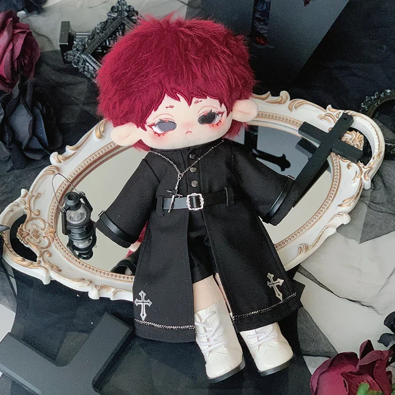 No attributes Father Dark Black Priest Clergyman Demon Devil for 30cm Plush Doll Stuffed Only Clothes Plushie Clothing KN Mar