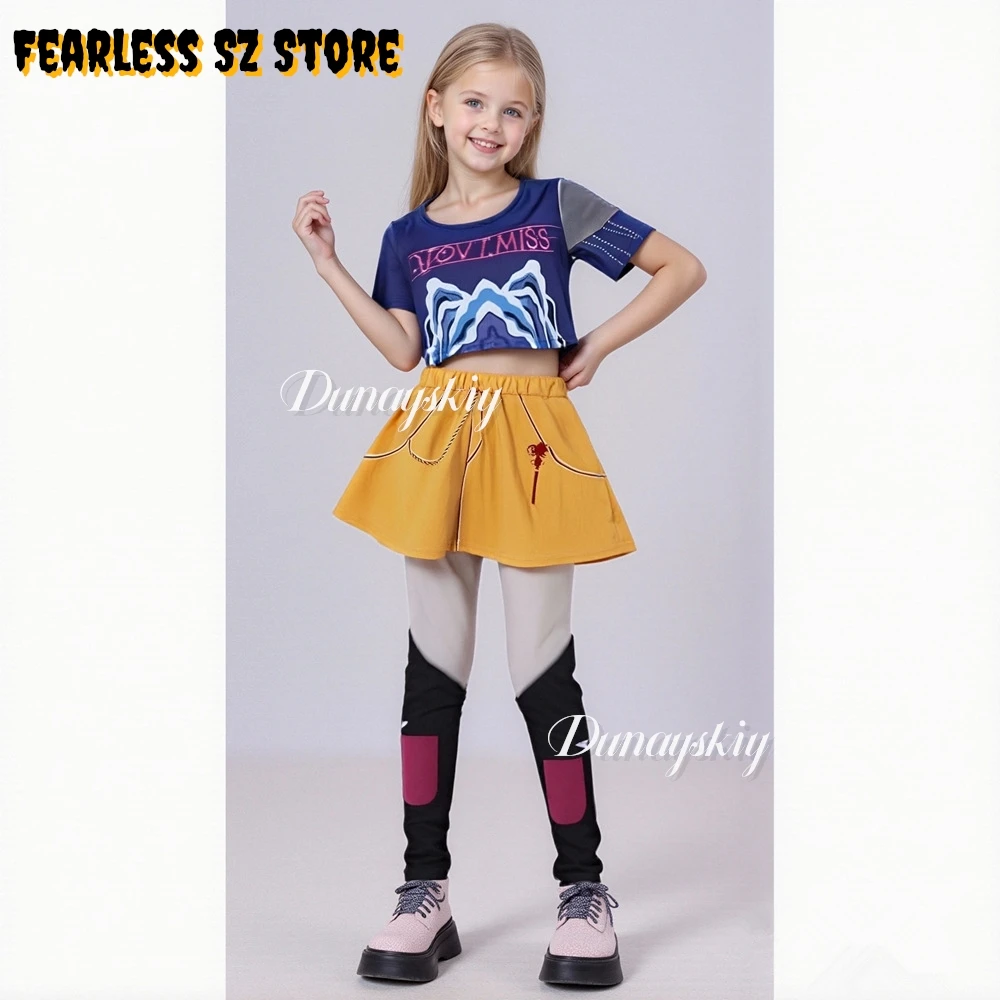 

Akpop Охотники на демонов Mira Huntrix Group Stage Косплей с принтом Униформа Хэллоуин Вечеринка Сексуальный наряд для женщин 코스프레 Женщина