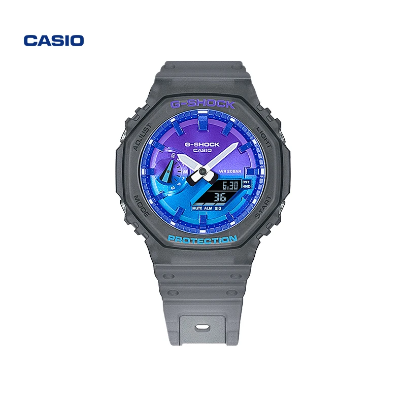 Casio G-SHOCK Flame Inside Trendy Shock Resistant Sports Watch, Blue Dial