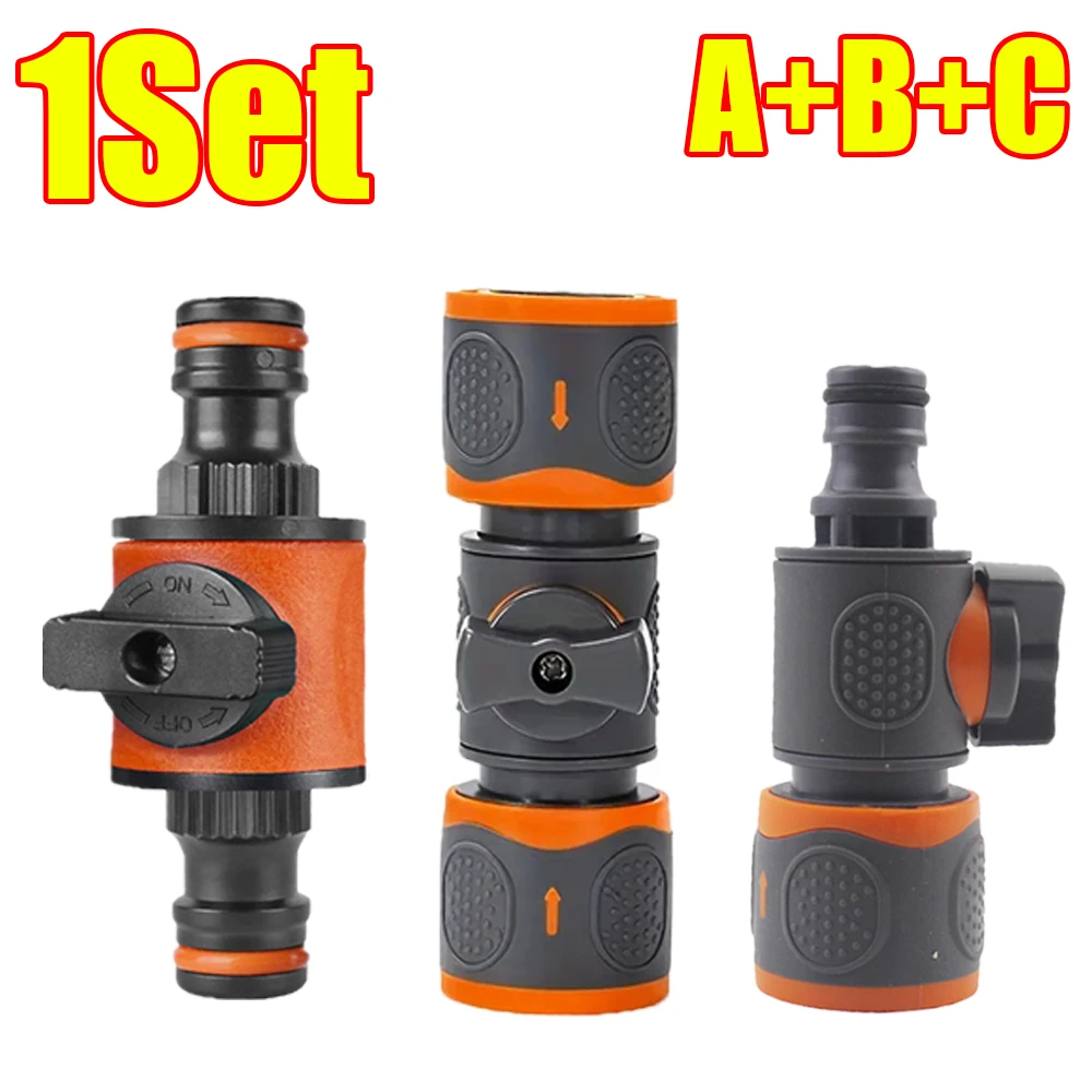 1-9 Stuks Tuinslang Snelkoppeling 16mm Tuinslang Afsluiter Schakelaar Snelkoppeling Tepel Irrigatie Slang Stop Water