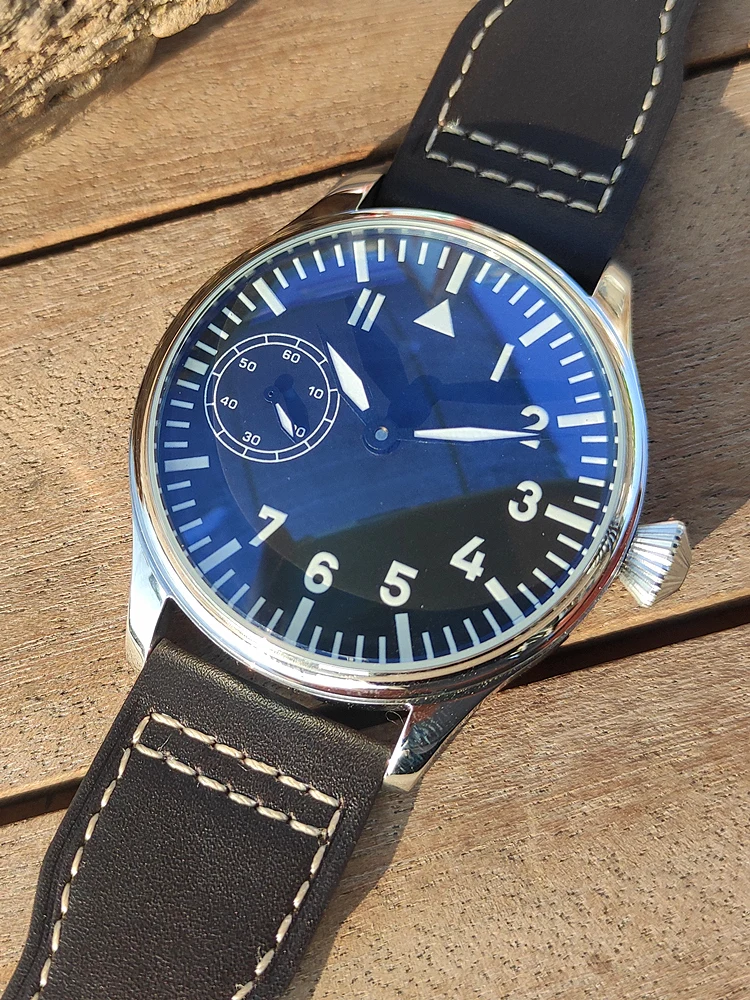 Men's mechanical arm manual mechanical military watch German pilot ST36 movement strong luminous large dial