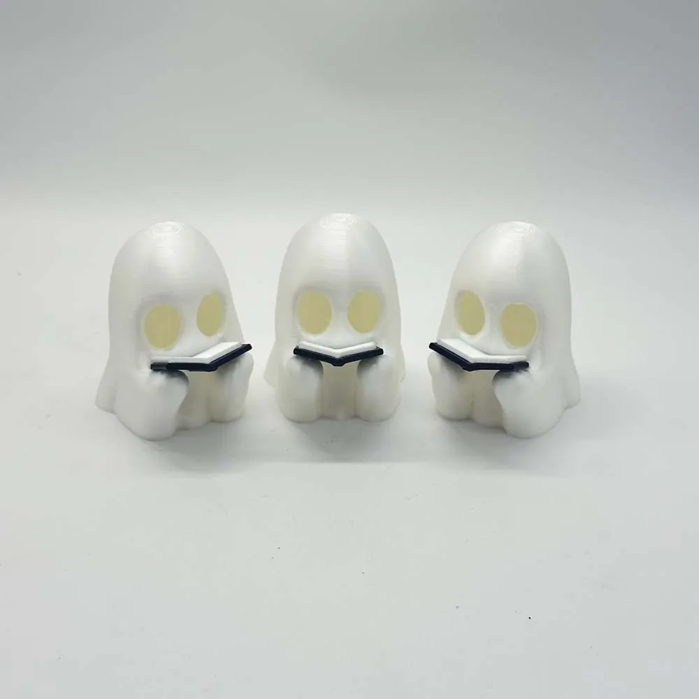 Button Cells Battery Operated Ghost Nightlight Mini Size Lightweight Design Halloween Tealight Creative Shape Smooth Surface