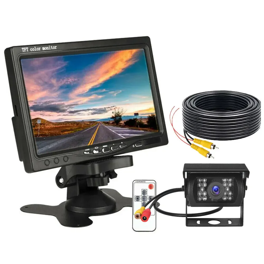 

Bileeko 7" Monitor 12-24v HD Backup Camera Heavy Duty Night Vision Waterproof Caravan RV