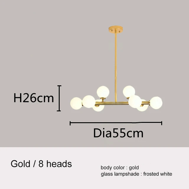 Nordic Ronde Kroonluchter Glazen Bal Kroonluchters Restaurant Bar Keuken Woonkamer Ring Scandinavische Lamp Armaturen