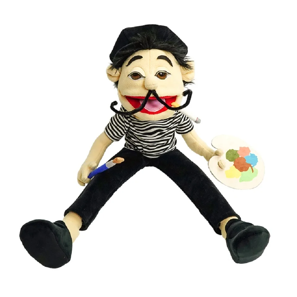 Marioneta de mano Jeffy de 30/60cm, muñeco suave de peluche para niños, accesorios de fiesta, muñeco de Navidad, juguetes de peluche, marioneta, regalo para niños