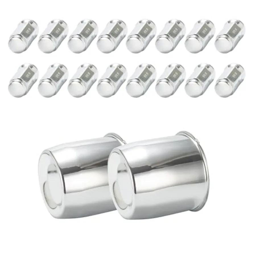 

2-Pack Trailer Push Through Center Caps and Trailer Wheel Lug Sets - 5.15in Wheel Center Caps Wheel Cover Carbon Steel Hub Cap