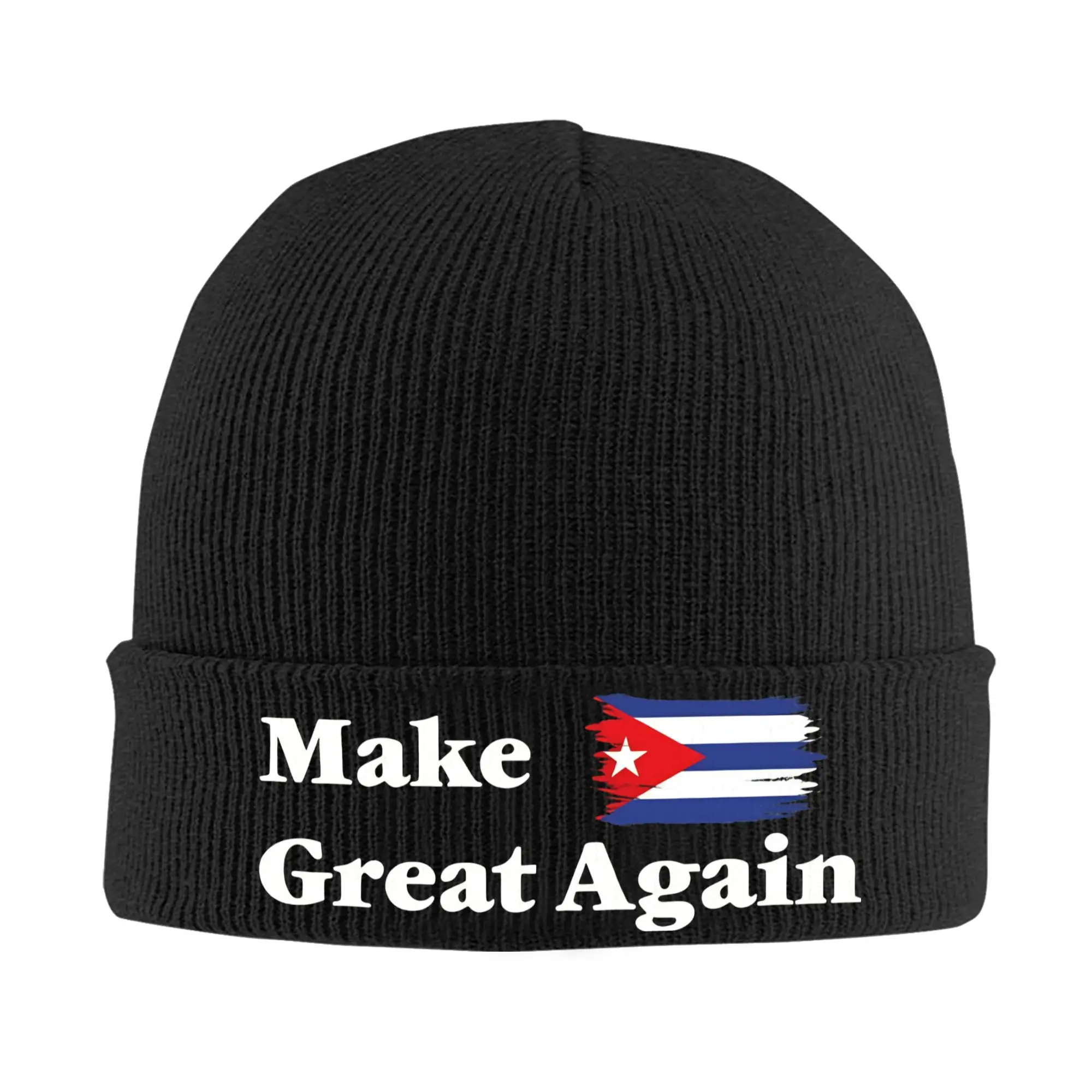 Men Women Make Cuba Great Again Beanie Hats  Fashion Knitted Hat Autumn Winter Kpop Caps Design Warm Soft Bonnet Hats