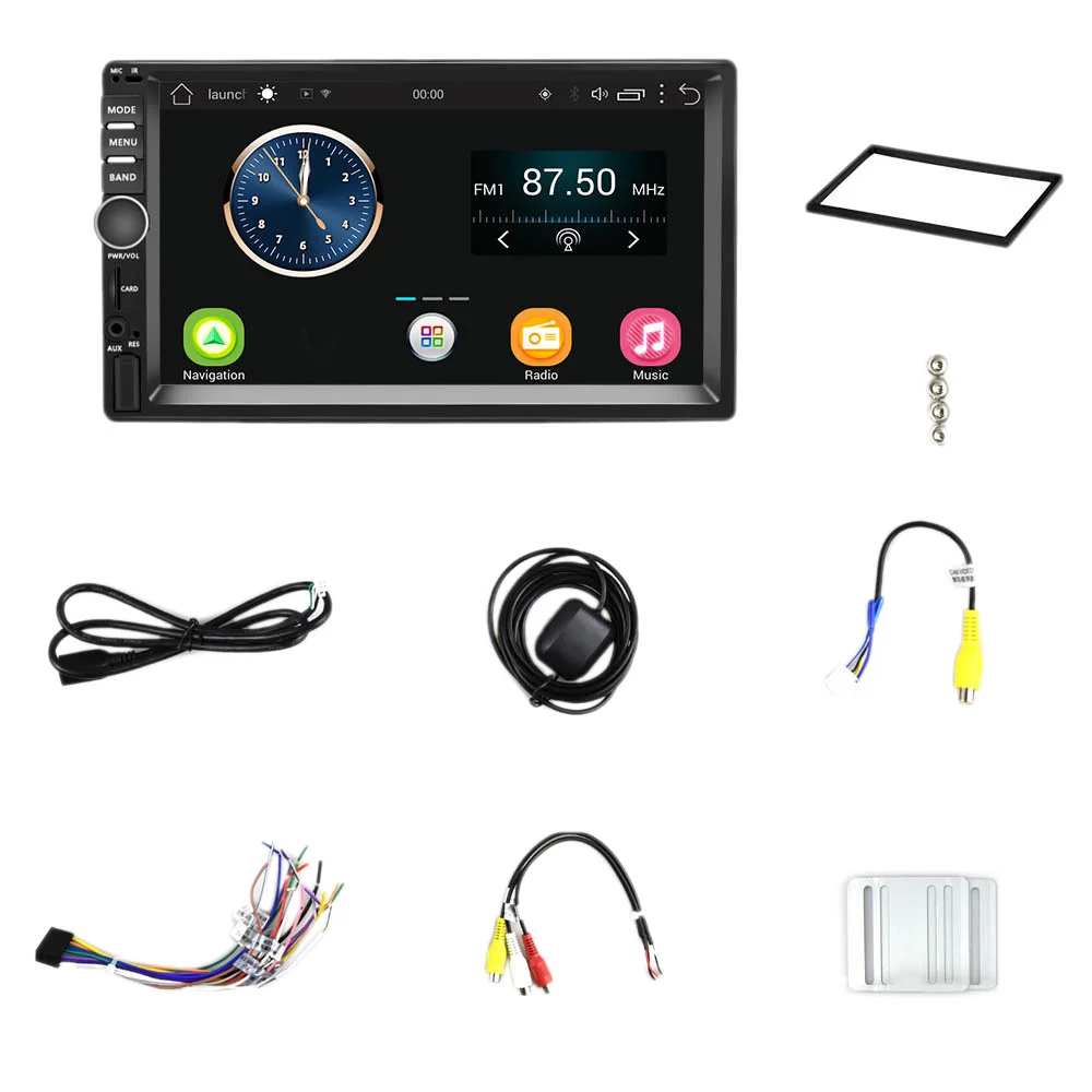 

7 Inch 2 Din Android 8.1 Car Multimedia Player 1G+16G GPS Navigation Bluetooth Wifi FM Radio