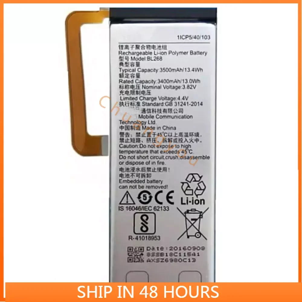 

High quality Replacement Battery 3500mAh BL268 battery for lenovo ZUK Z2 Z2131 Cellphone