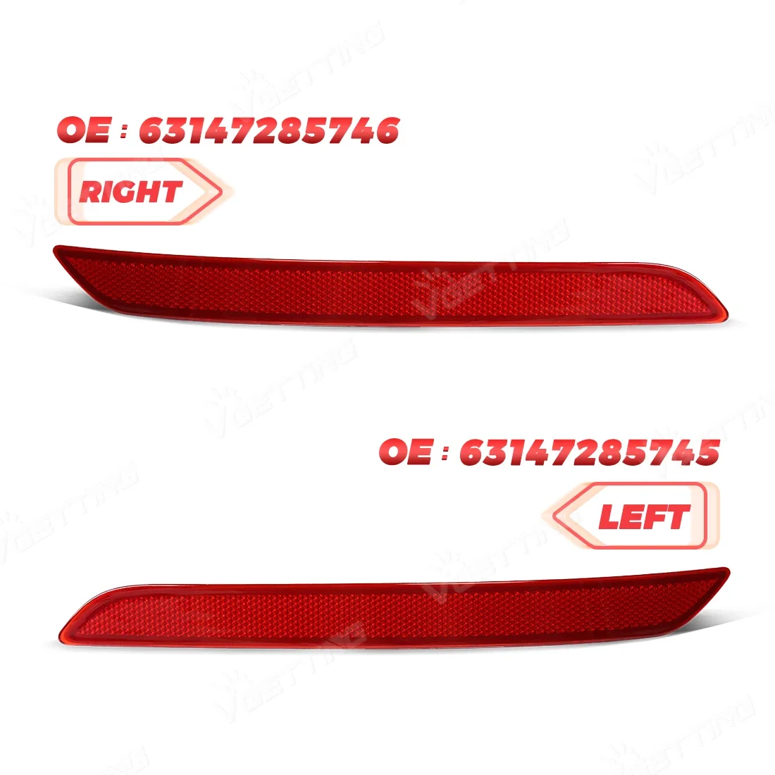 63147285745 63147285746 مانع صدمات خلفي للسيارة عاكس لسيارات BMW 3 4 Series F30 F31 F32 F33 شرائط عاكسة الفرامل تحذير وقف مصباح