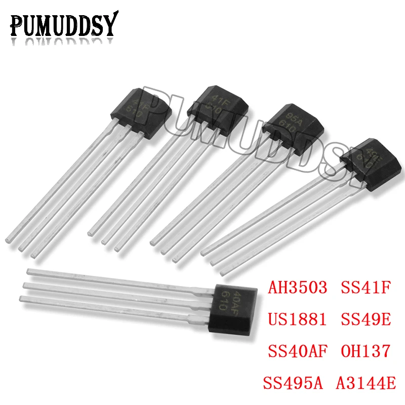 10PCS SS40AF SS41F SS495A SS49E OH41F SS495A1 Hall sensor SS40 SS41 SS495 SS49 A3144E U18 US1881 AH3503 OH137 US5881 HAL276