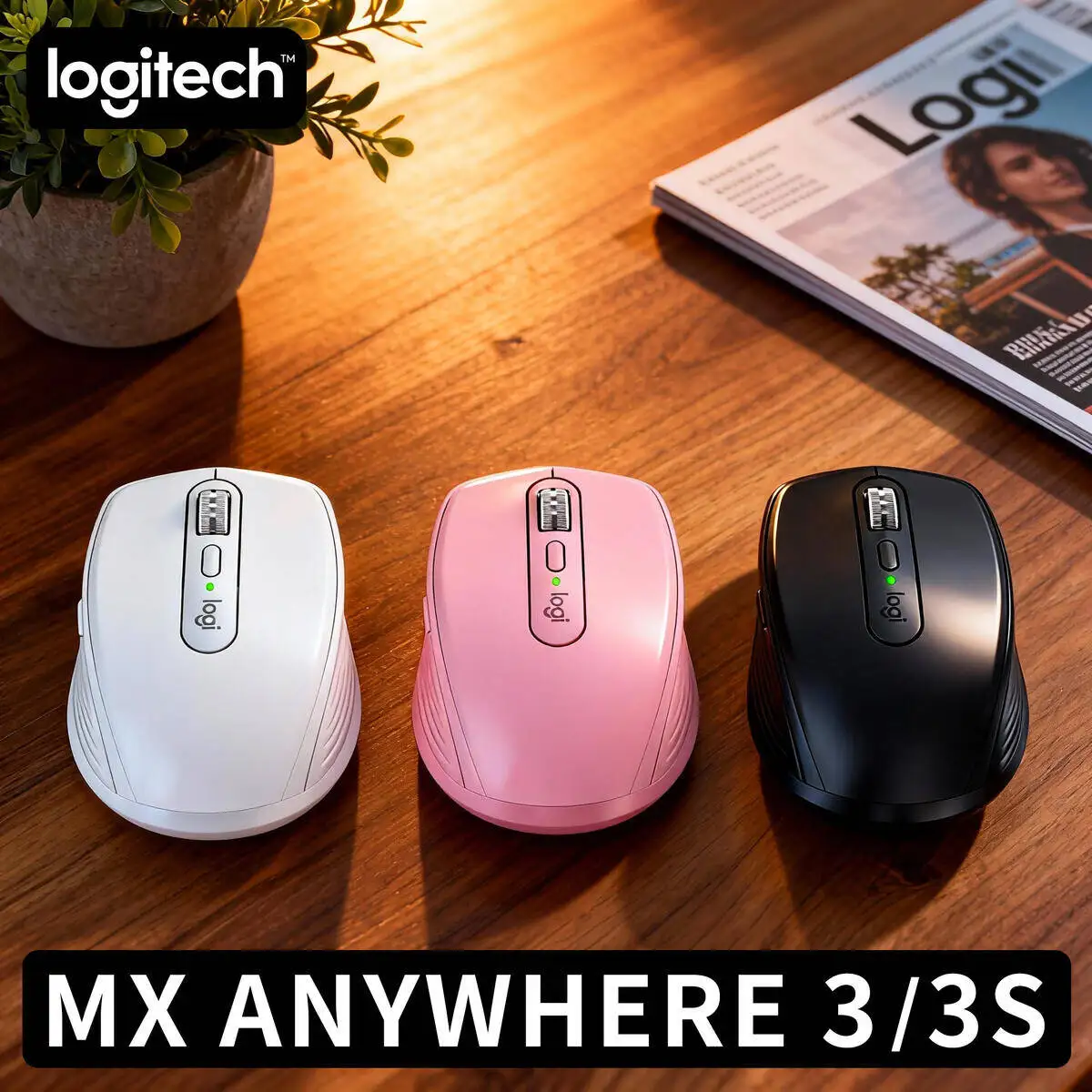 

Logitech Master Series MX Anywhere 3S Bluetooth Беспроводная бесшумная мышь Мягкий звук Офисный женский планшет