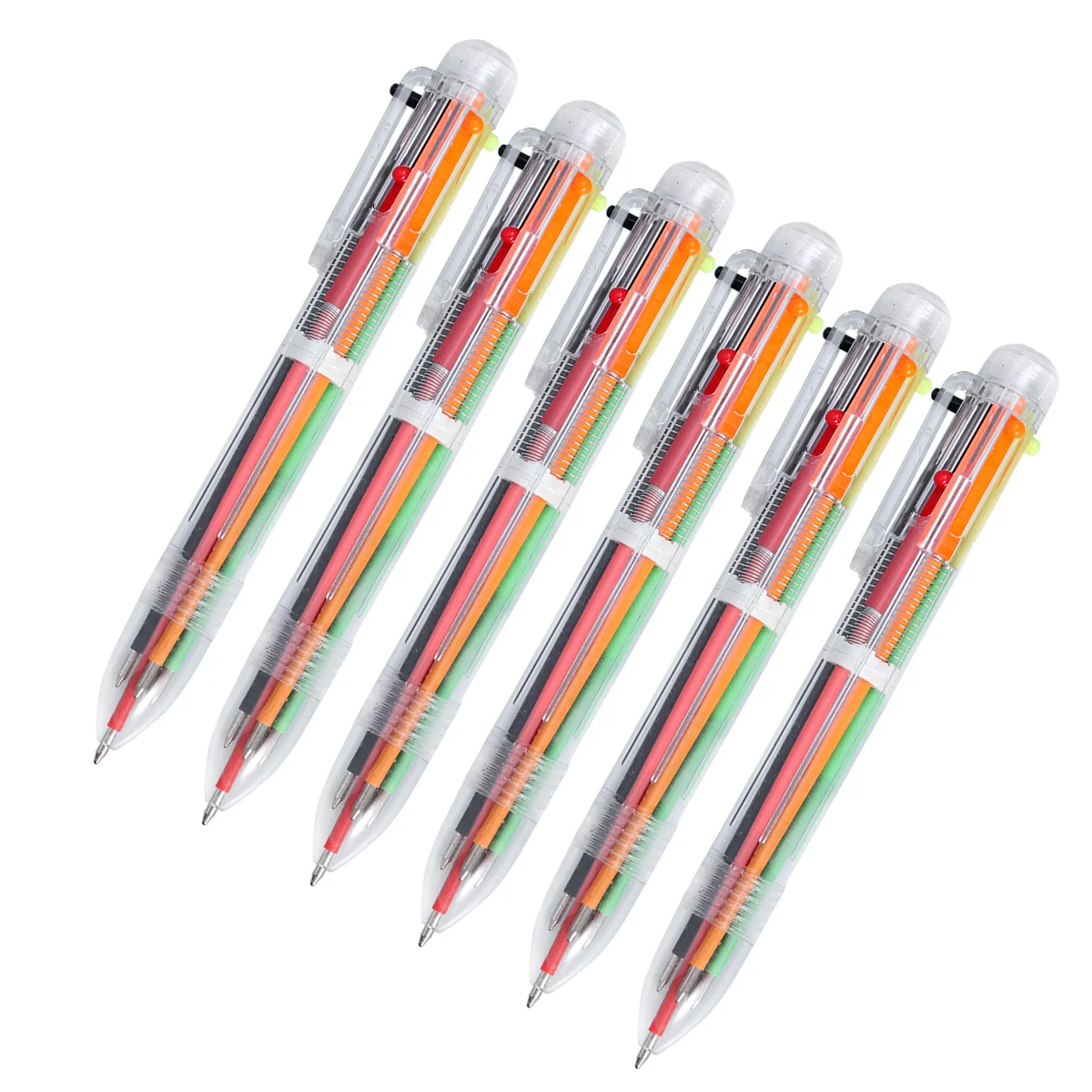 

6pcs Retractable Roller Ball Pens Creative Six Color Ballpoint Pen School Office Stationery Supply retractable pens