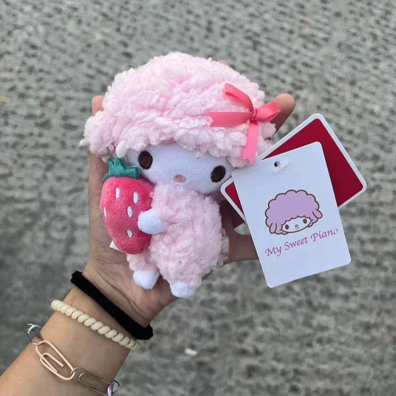 Sanrio Biano Pp Cotton Embrace Strawberries Doll Desk Display Toys Backpack Belt Dual-Use Plush Pendant Collectible Ideal Gift