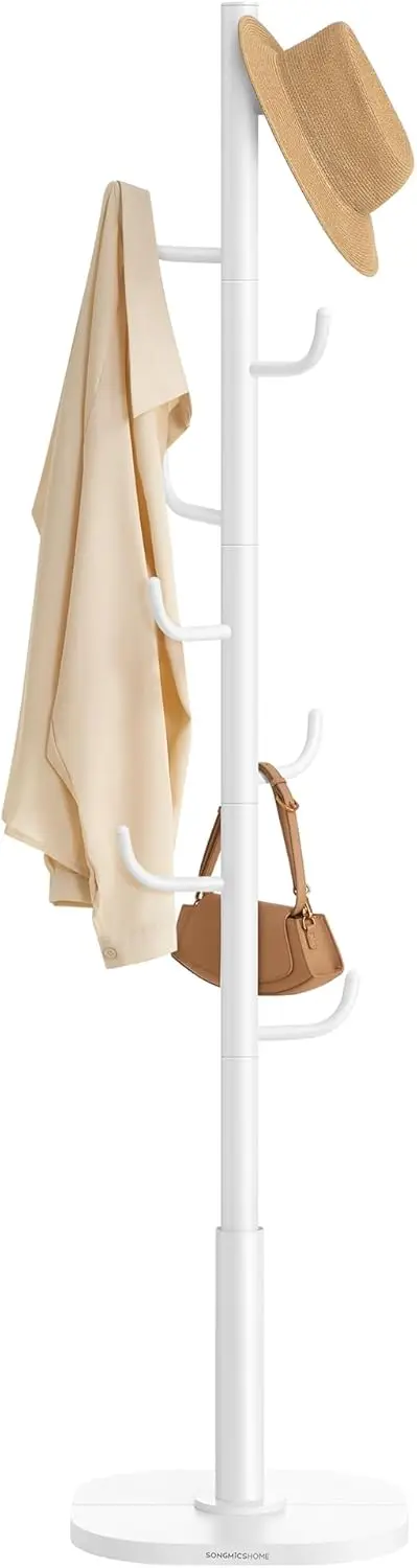 

Cactus-Shaped Coat Rack, Freestanding Coat Tree, Coat Hanger Stand with 8 Sturdy Hooks, with Curved Ends, for Clothes, H