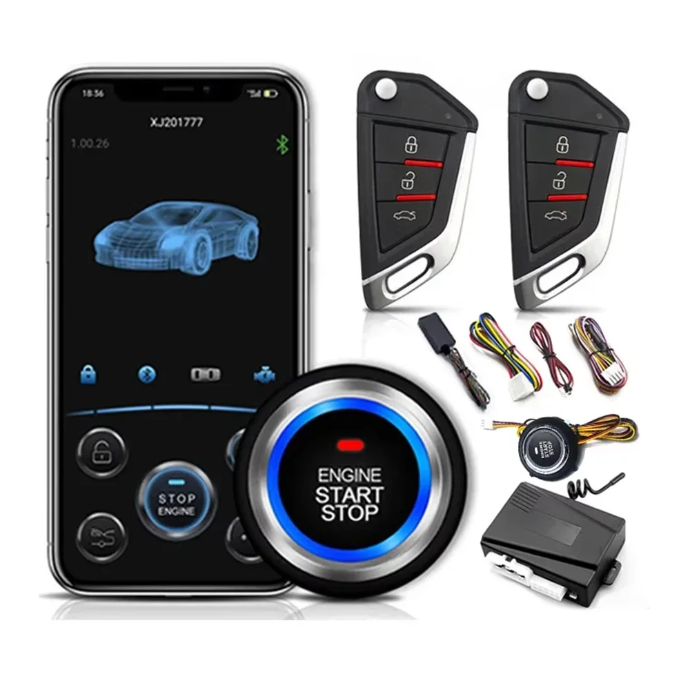 

Control remoto para teléfono móvil, arranque motor arranque automático coche, sistema parada arranque un botón