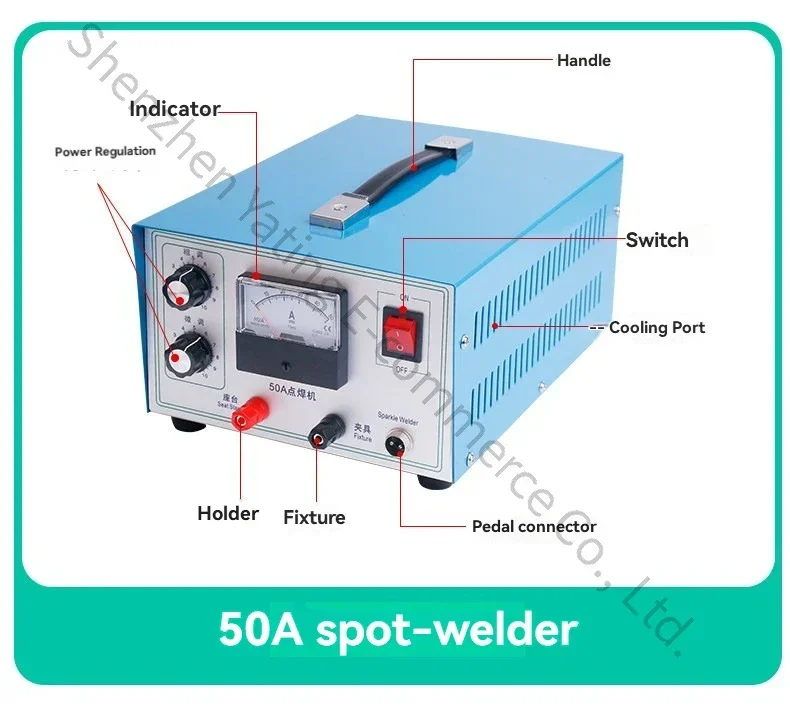Spot welding machine with foot switch, jewelry tool, 80A 500W EDM pulse arc welding machine for metal jewelry.