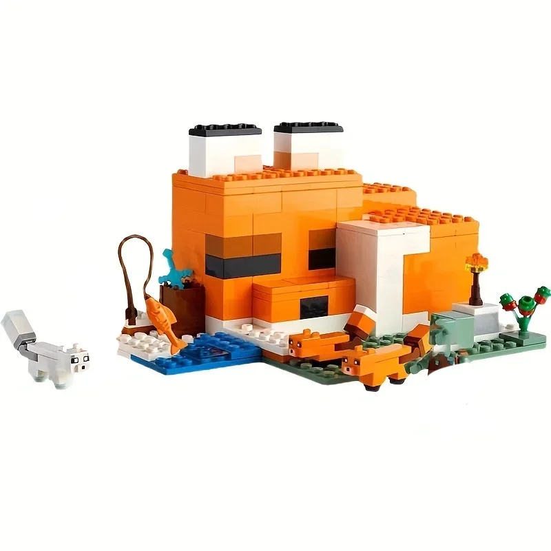 MOC Game The Fox Lodge House Building Block Street View 21178 With Doll Collect Assemble Educational Bricks Toy For Kid Gift