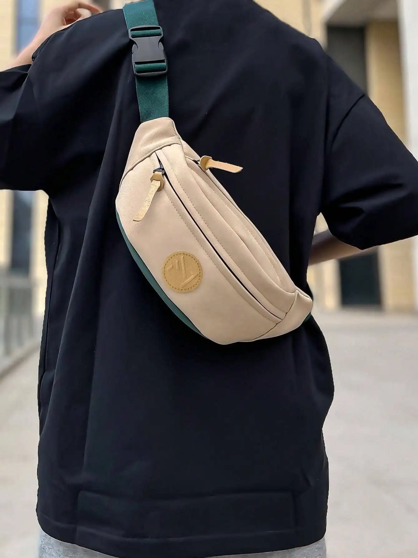 

Casual Fashion Colorblock Design, Durable Oxford Cloth Shoulder Sling Waist Bag, Crossbody Bag, Fanny Pack, Shoulder Bag, Winter Shoulder Bag, Multifunctional Outdoor Vacation Chest Bag, Fanny Pack, Men's Gift, Travel Essential, Holiday Essential Bag, Bac