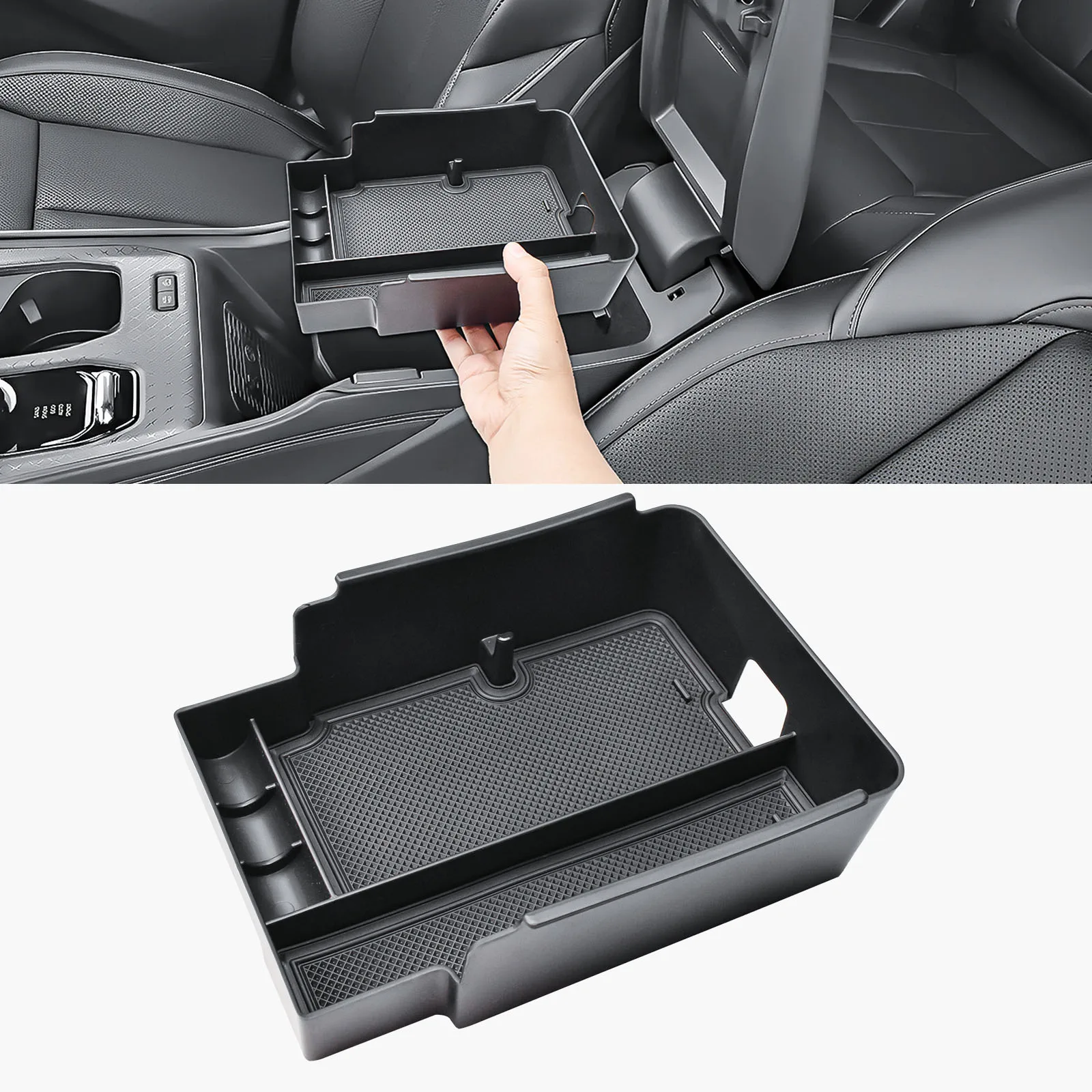 

Armrest Storage Box for Jeep Wagoneer S Center Console Organizer Tray Interior Secondary Storage Center Console Car Accessories