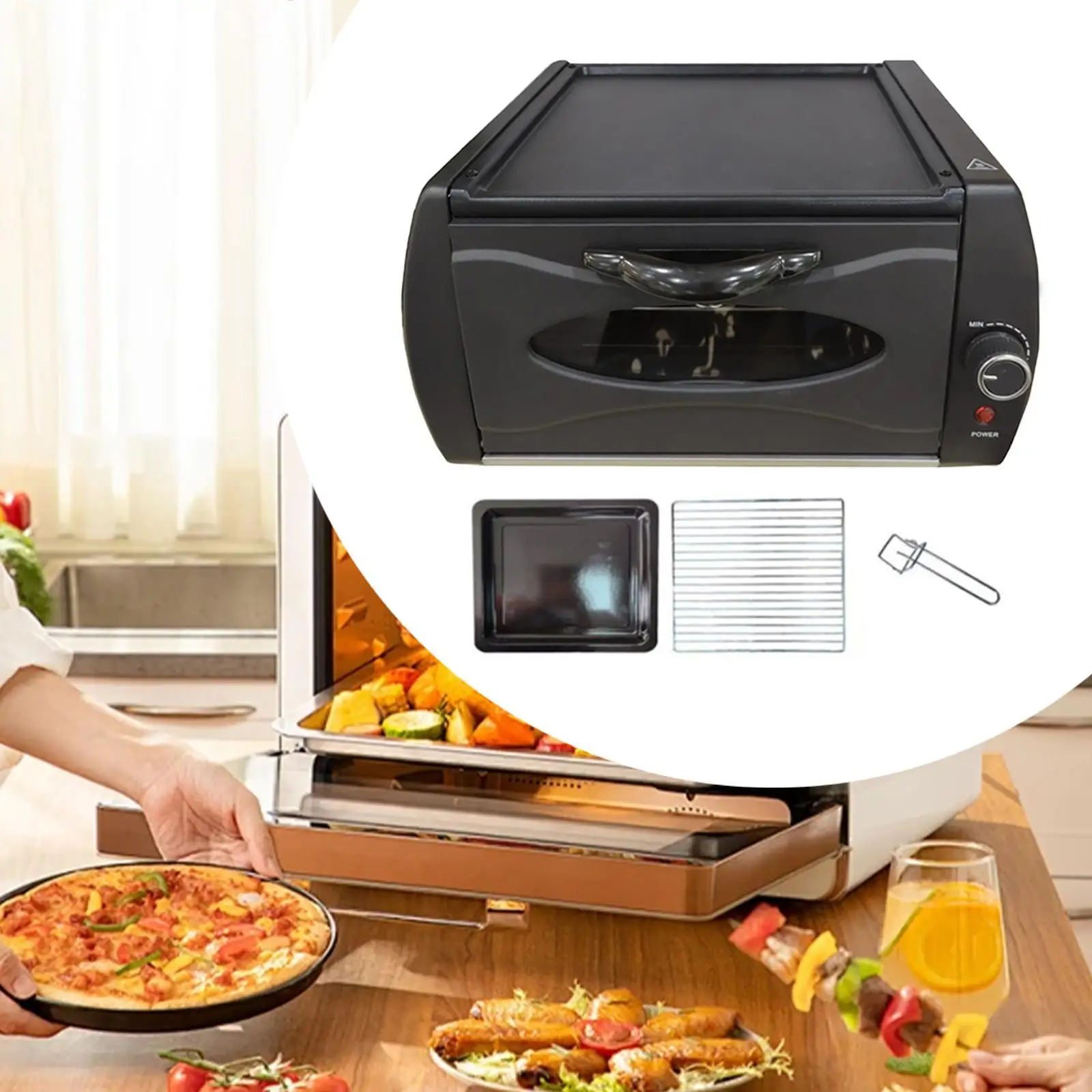 

Breakfast Maker Portable Versatile Toasters Oven for Bread Sausages Sandwich