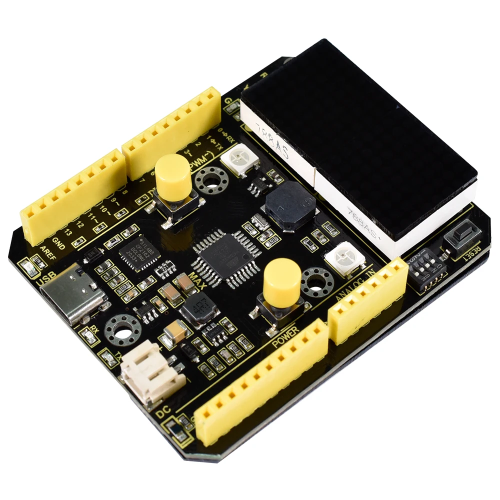 Keyestudio Max Board Support For Arduino+Mixly Main Control IC Atmega328p CP2102 USB For Arduino STEAM DIY Electronic Kit
