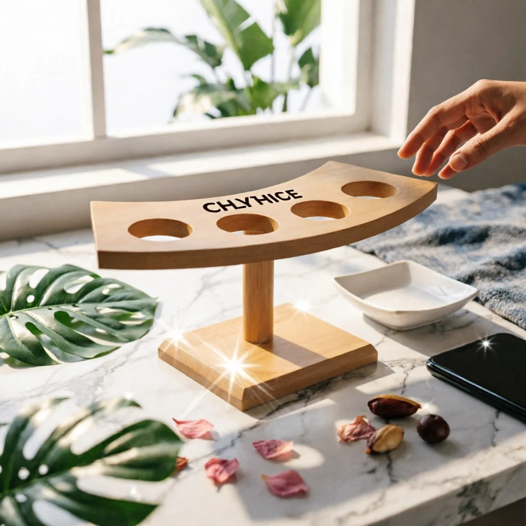 Sushi Hand Roll Stand Japanese Design Sushi Hand Roll Holder Taco Display Stand Multi-Slot Tableware Food-Grade Finish