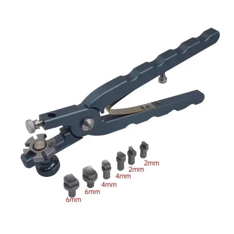 Watch Band Hole Punch Pliers Kit Heavy  Metal Strap Punch Tool With 2mm 4mm 6mm Interchangeable Dies
