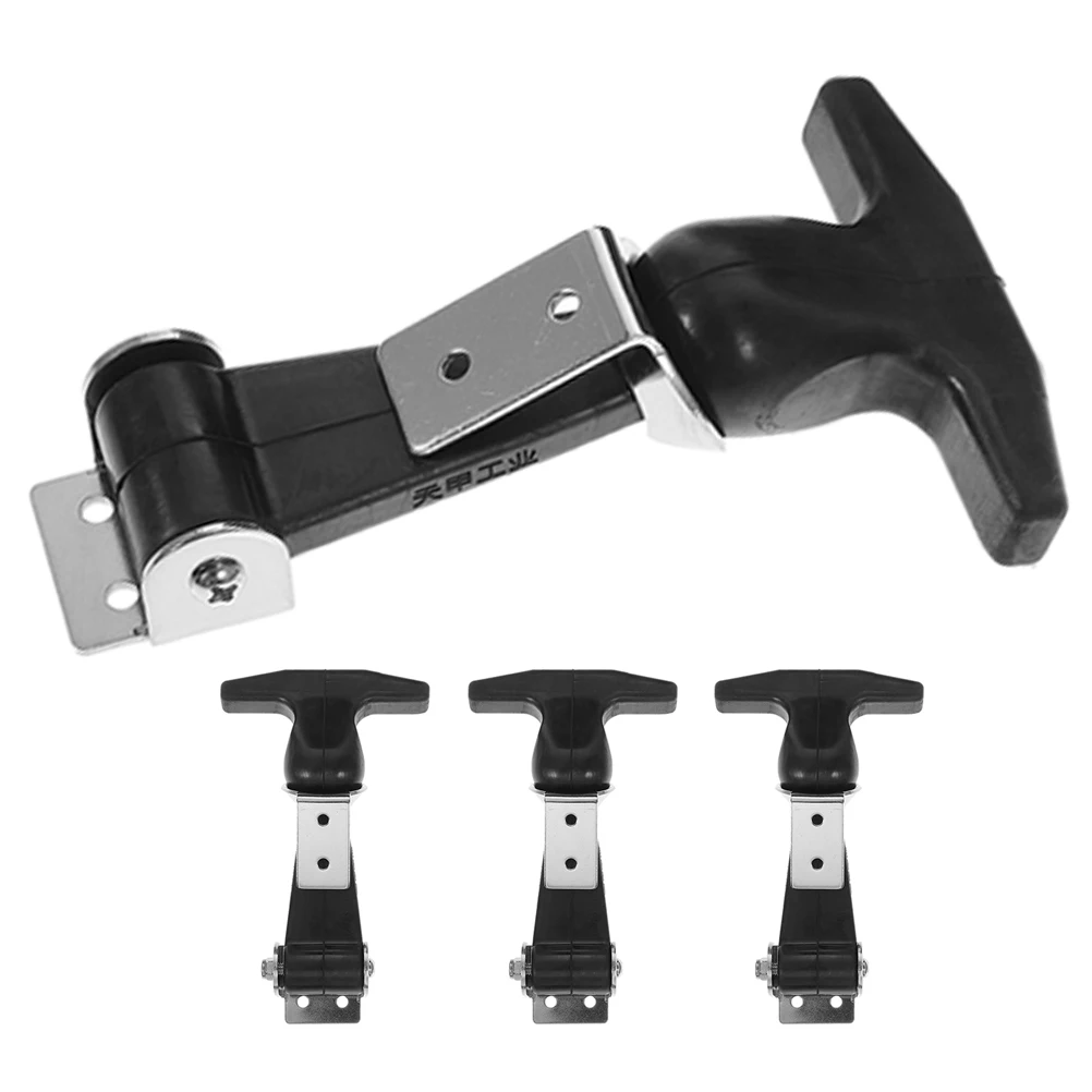 

4pcs Stainless Steel Latches Draw Hasp Hook Rubber Hood Catch Cooler Car Lock Clasp Spring T Handle Durable 304 Steel Outdoor