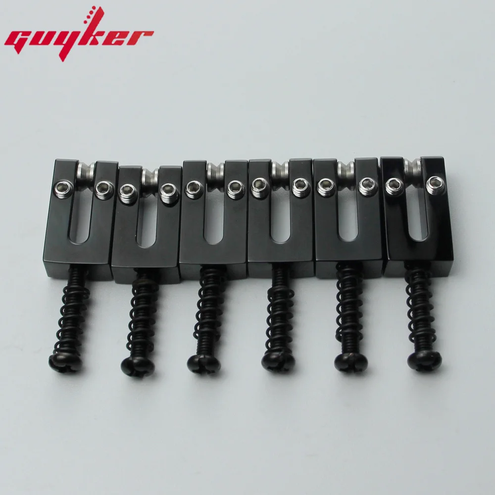 1 Set 10.5MM/10.8MM Stainless Steel Roller Brass Saddle Electric Guitar Tremolo Bridge Saddles For ST Guitar