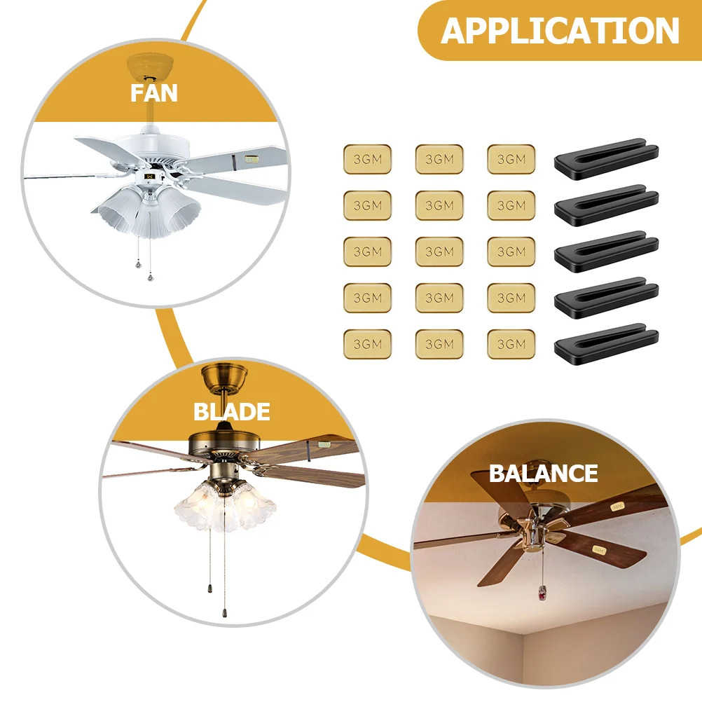 Imagem -03 - Lâmina Balanceamento Kit para Ventilador de Teto Esmalte Pesos Equilíbrio Acessórios Conjuntos